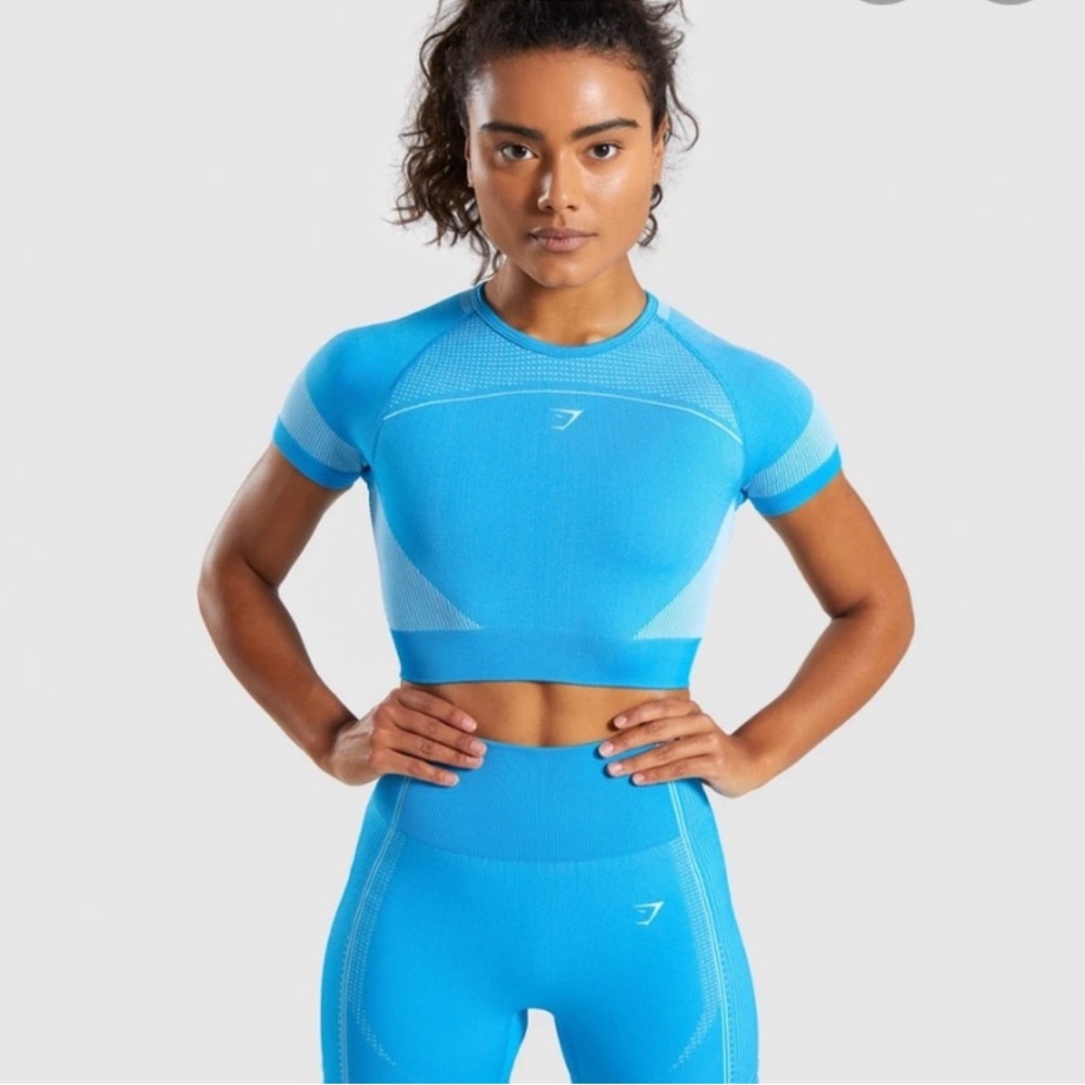 Gymshark Blue Seamless Crop Top